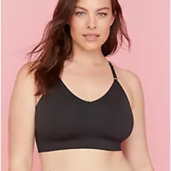 NWT LANE BRYANT Strappy Back Reversible Black & Grey Bralette in Size 18/20 - Picture 1 of 12